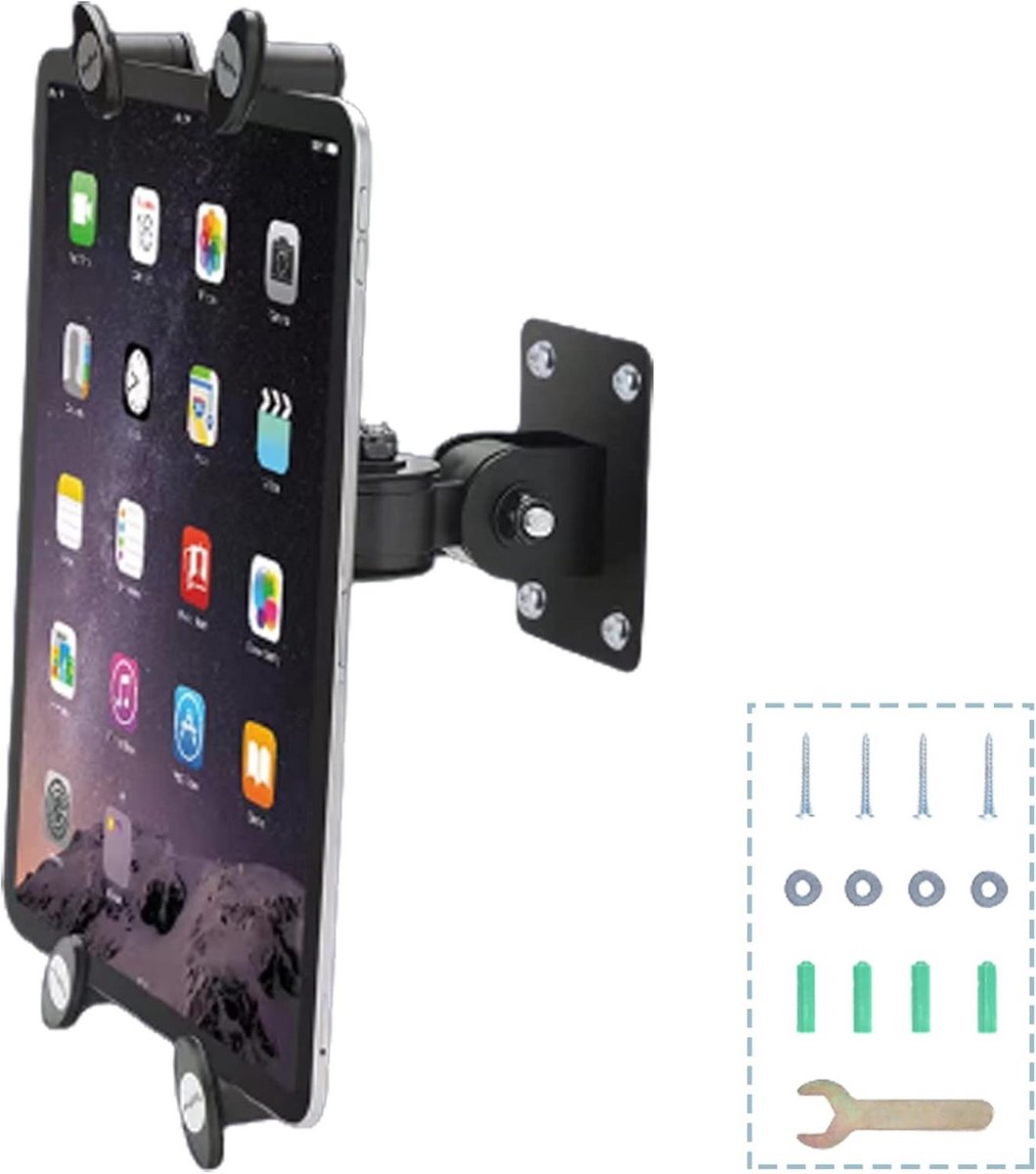 Verstelbare Wandhouder voor Tablet 7 tot 13 Inch - Zwart