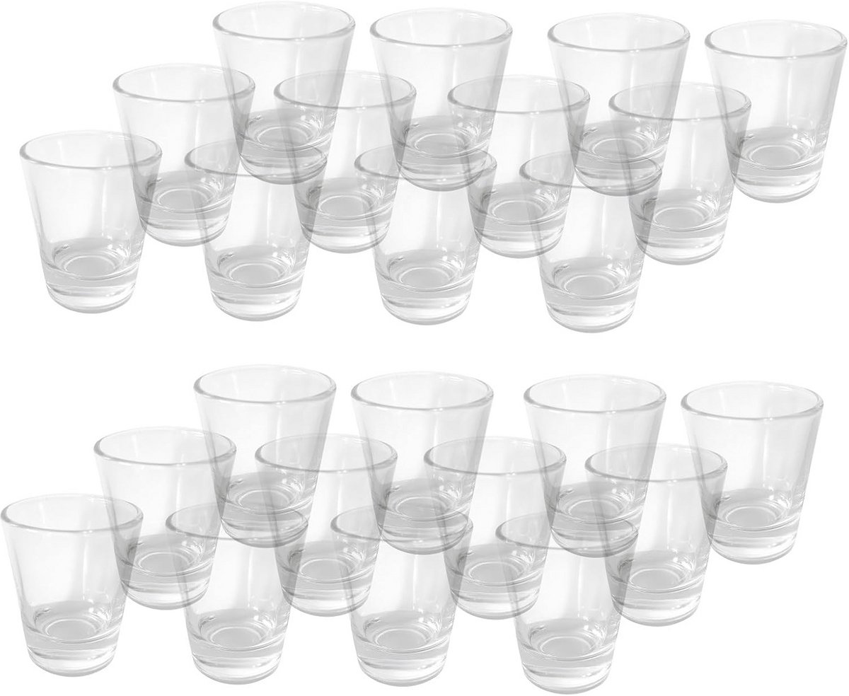 Set van 24 Shotglazen 2cl & 4cl - Stabiele Wodka- en Tequila Glazen, Vaatwasmachinebestendig
