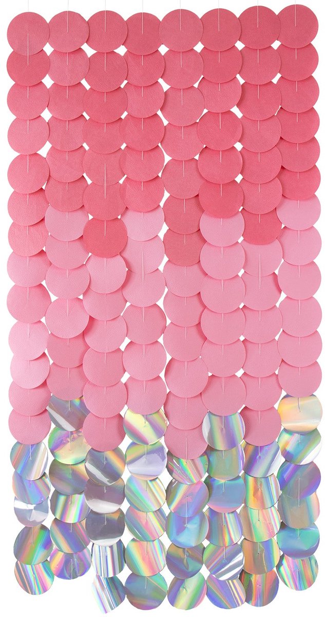 Roze iriserende feestachtergrond 170x80cm