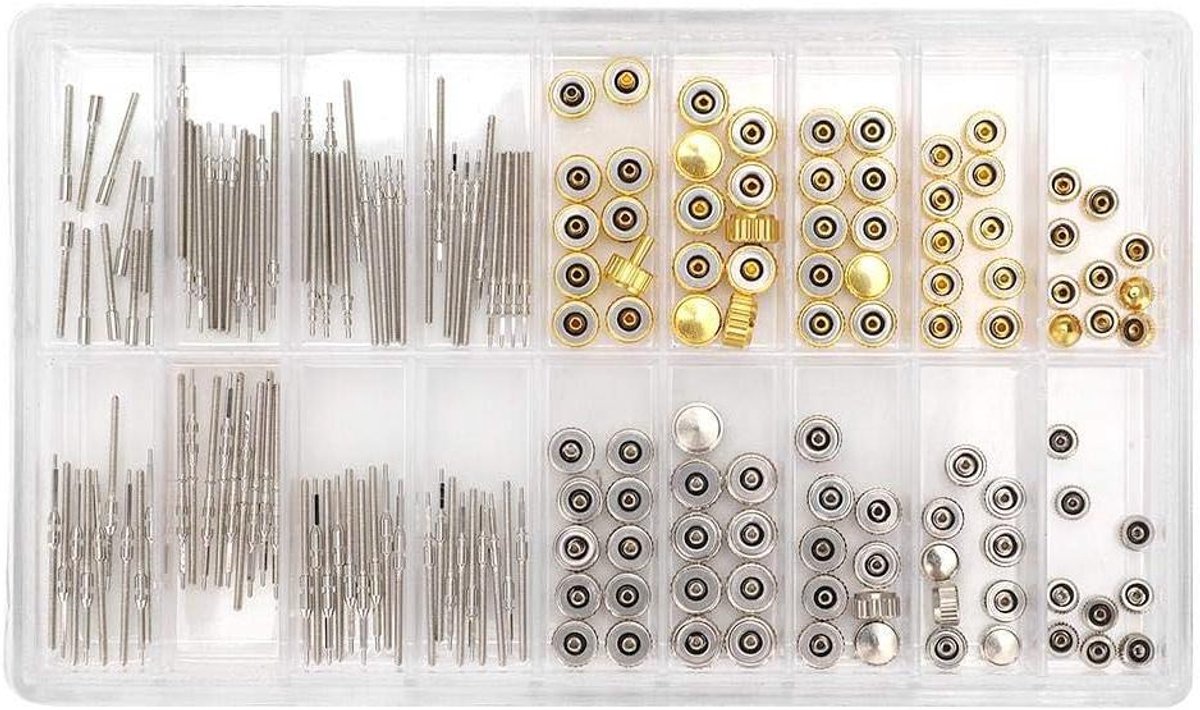 Allecto - Horloge Reparatie Kit - Horloge Stem Extender - Kronen Accessoire - Reparatie Vervanging - Tool Kit - met Box - Geschikt voor - Horloges - Reparatie - Accessoires