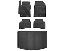 FROGUM PROLINE – Rubber vloermatten + kofferbakmat set – Kia Rio IV Hatchback 2017-2020 – TPE, geurloos