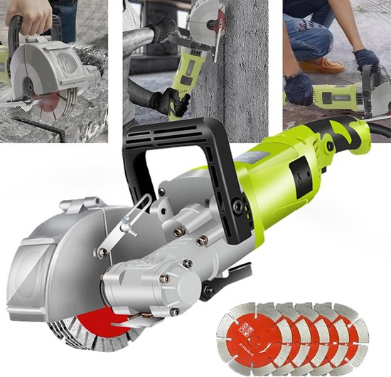 Krachtige Wandsleuvensnijmachine 4000W voor Beton en Baksteen | bol