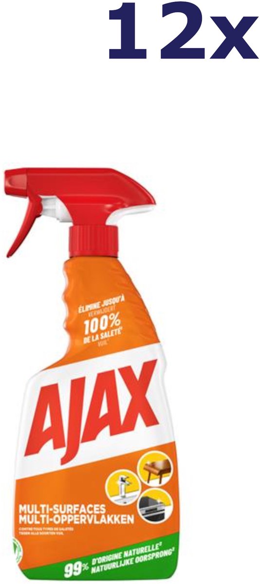 12x Ajax Spray - 500ml - multi-surfaces