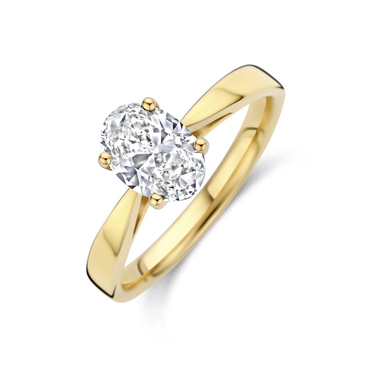 14K Geelgouden Ring met Lab Grown Diamant 1.00 ct 4035431 – H SI