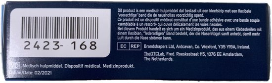 Bandes nasales anti Snurk Breathe Right - Dilatateur nasal - Pansements nasaux anti- Snurk - Peaux sensibles - Petit/ Medium 30 pièces - Transparent - Bon sommeil - Doux pour la peau - Idéal en cas de rhume et d'allergies