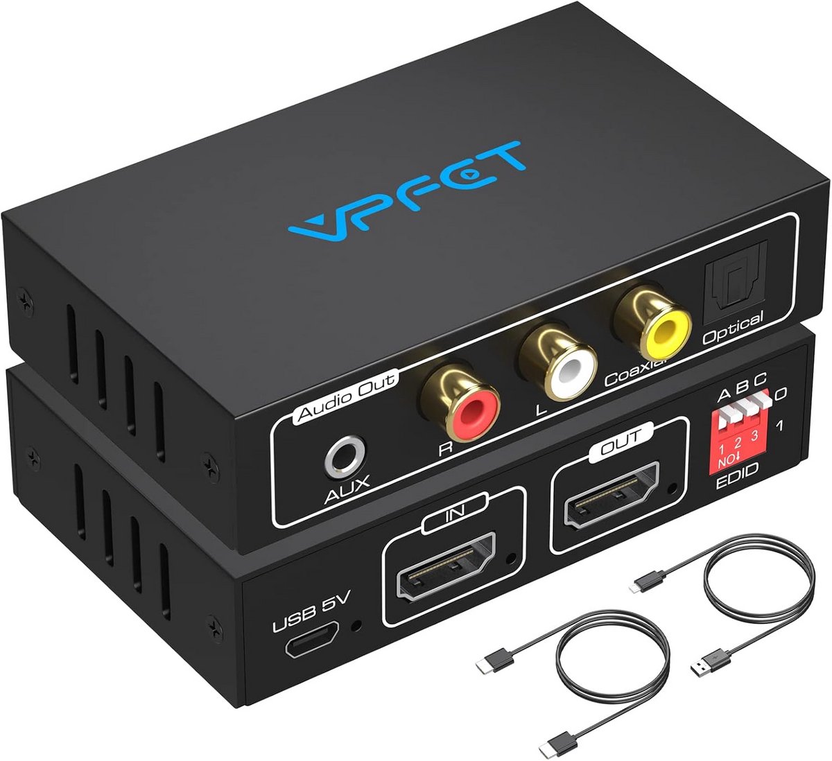 HDMI Audio Extractor 4K@60Hz met Optische, Coaxiale en 3.5mm Stereo Uitgang