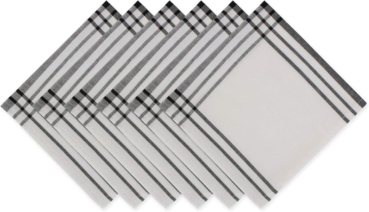 Set van Zwarte Katoenen Servetten voor Keuken en Tafel