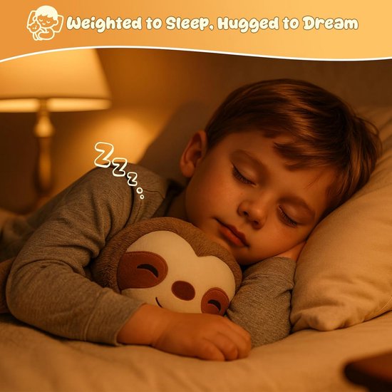 Gewogen Knuffeldier Luiaard Kussen 60 cm Zacht Pluche Dier Speelgoed van Merkloos — afbeelding 5