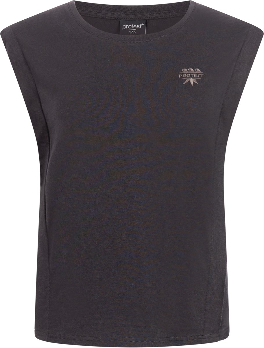 Protest PRTBarrio Singlet Dames Mouwloos Ronde hals Loose fit Zwart