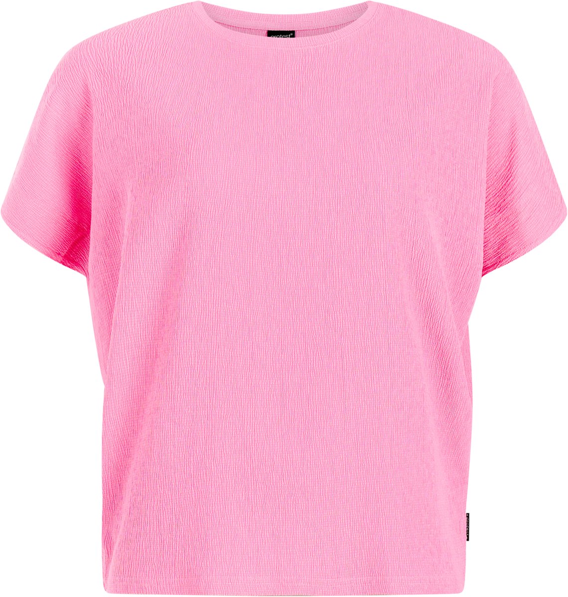 Protest PRTLouas – T shirt Dames – Korte mouwen – Ronde hals – Loose fit Roze