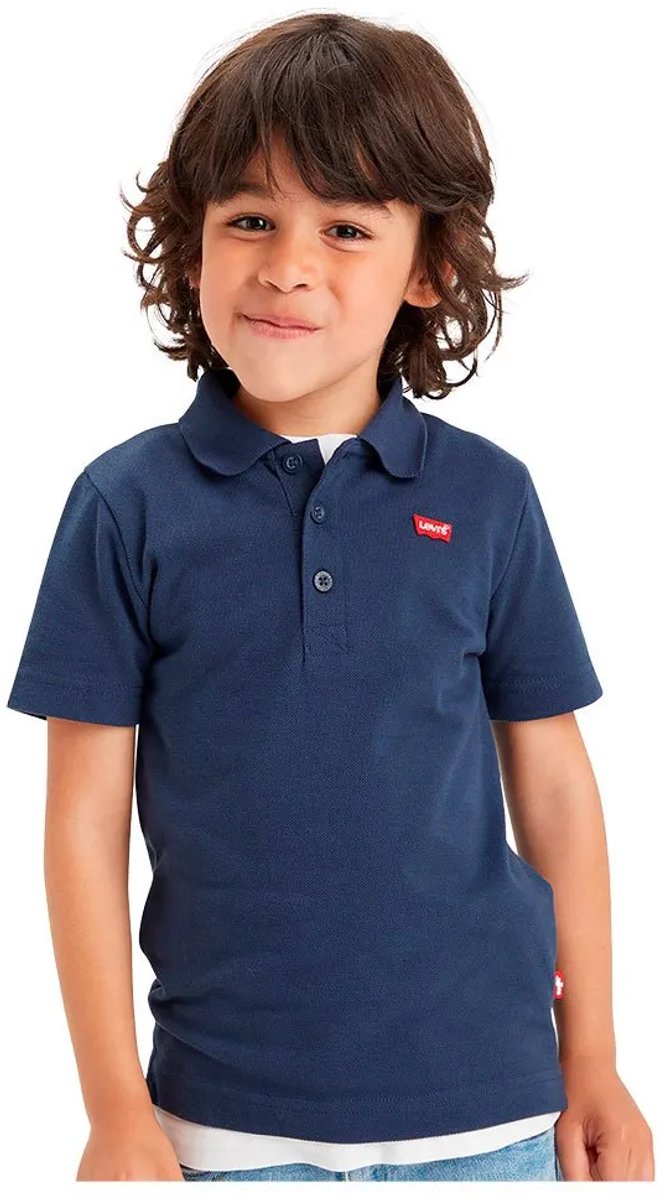 Levi´s ® Kids Back Neck Tape Korte Mouw Poloshirt 10 Years Jongens Blauw