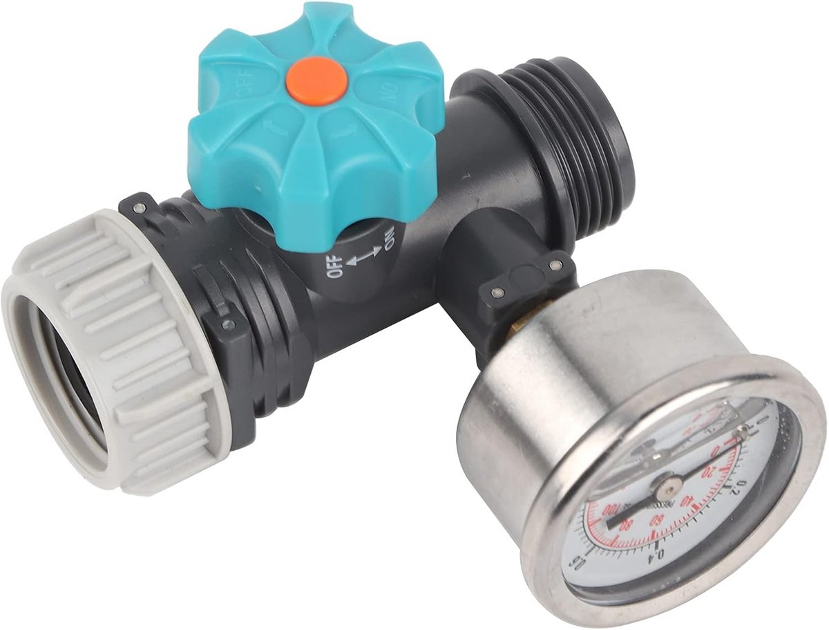 Drukregelaar met Manometer G3/4" - Verstelbare Waterdruk voor Tuinslang en Sproeier