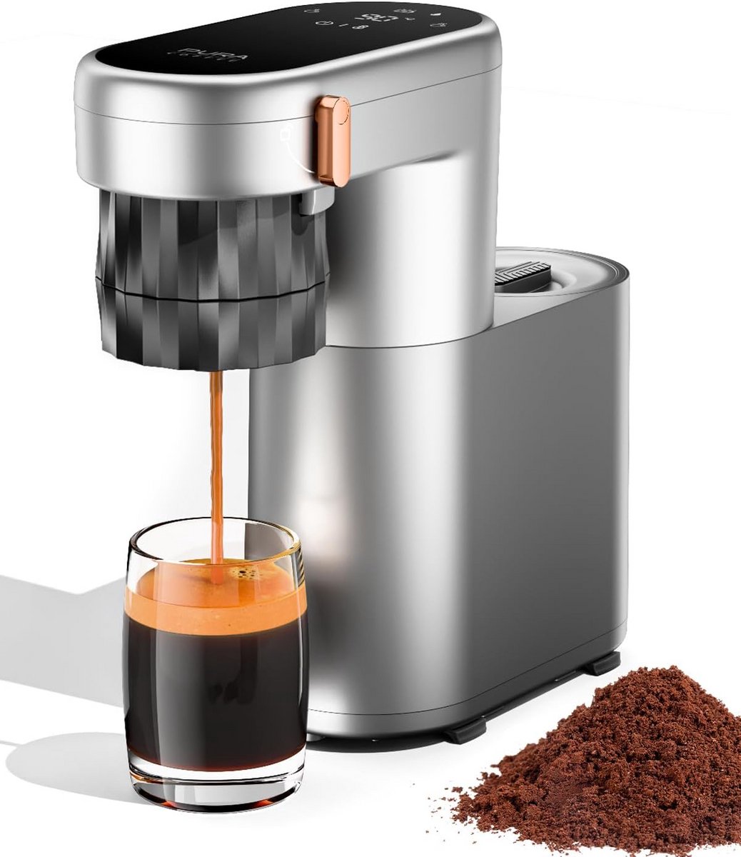 Compacte 20 Bar Espressomachine met Touchscreen en Instelbare Temperatuur