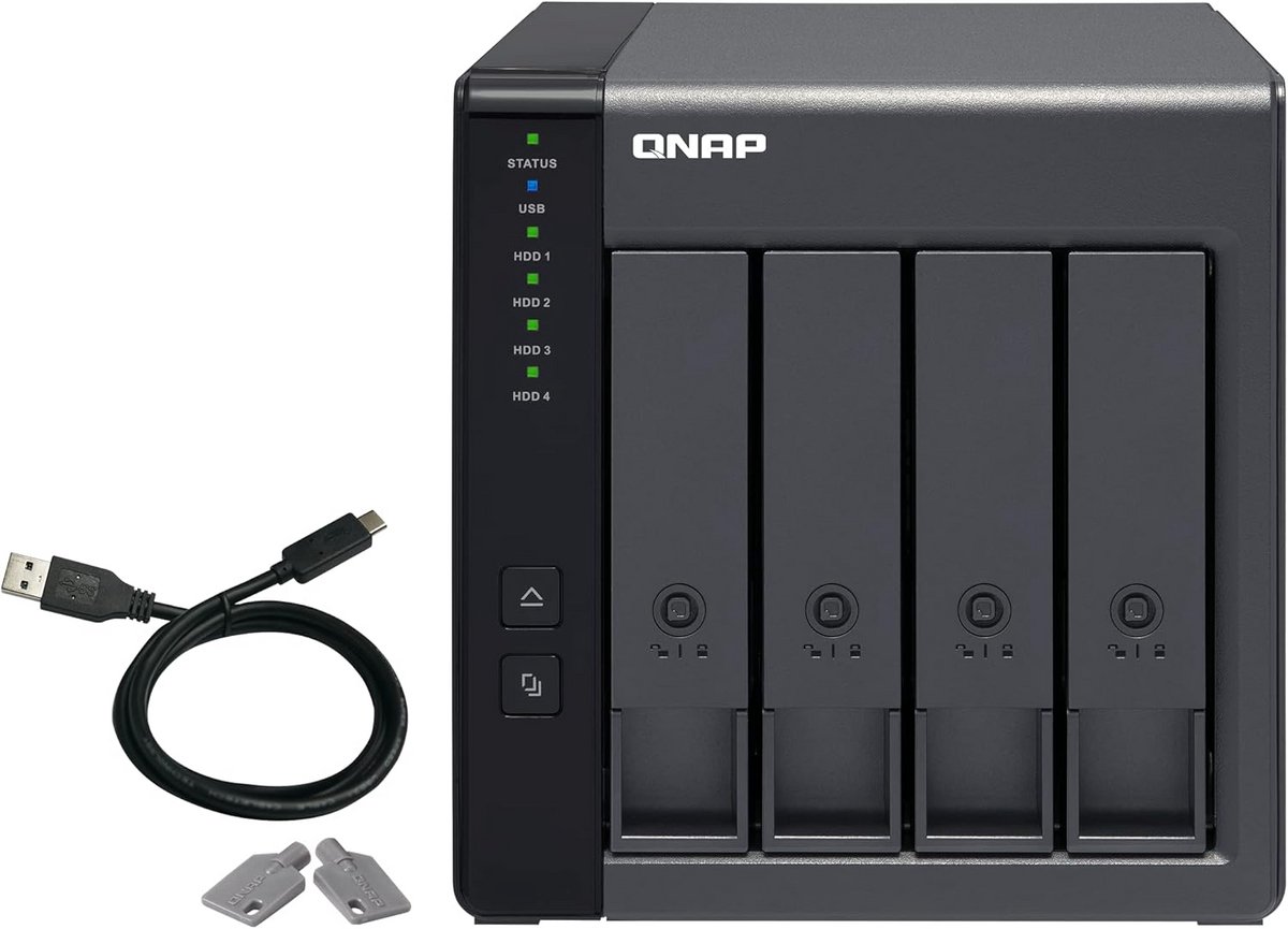 4-bay Direct Attached Storage met Hardware RAID en USB Type-C