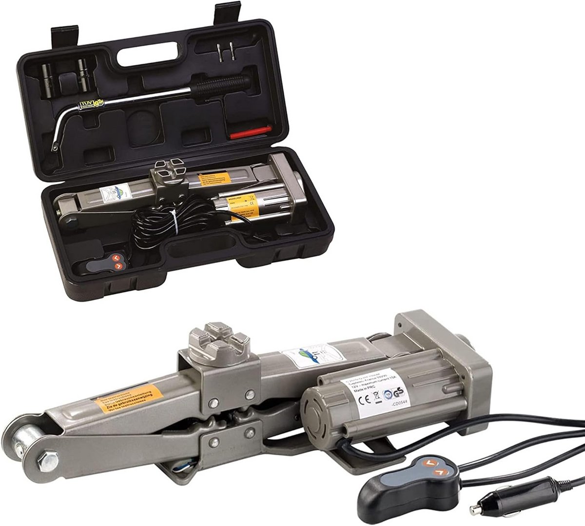 Elektrische krik 12 Volt voor auto en caravan tot 1500 kg