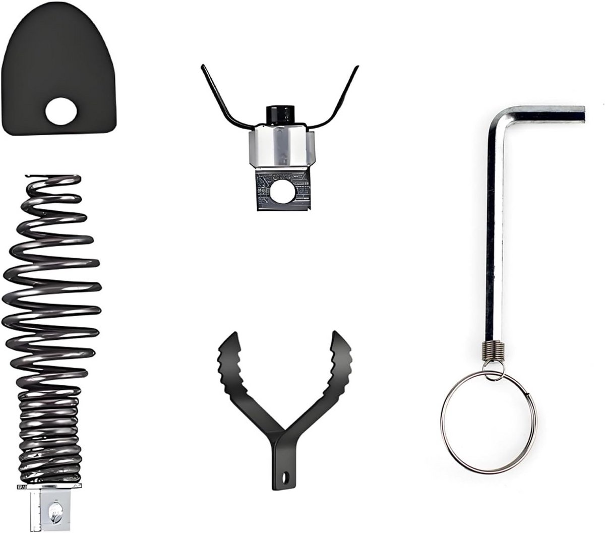 Set van 5 Ontstoppingsveer Opzetstukken voor Boormachine - Rioolontstopper Accessoires