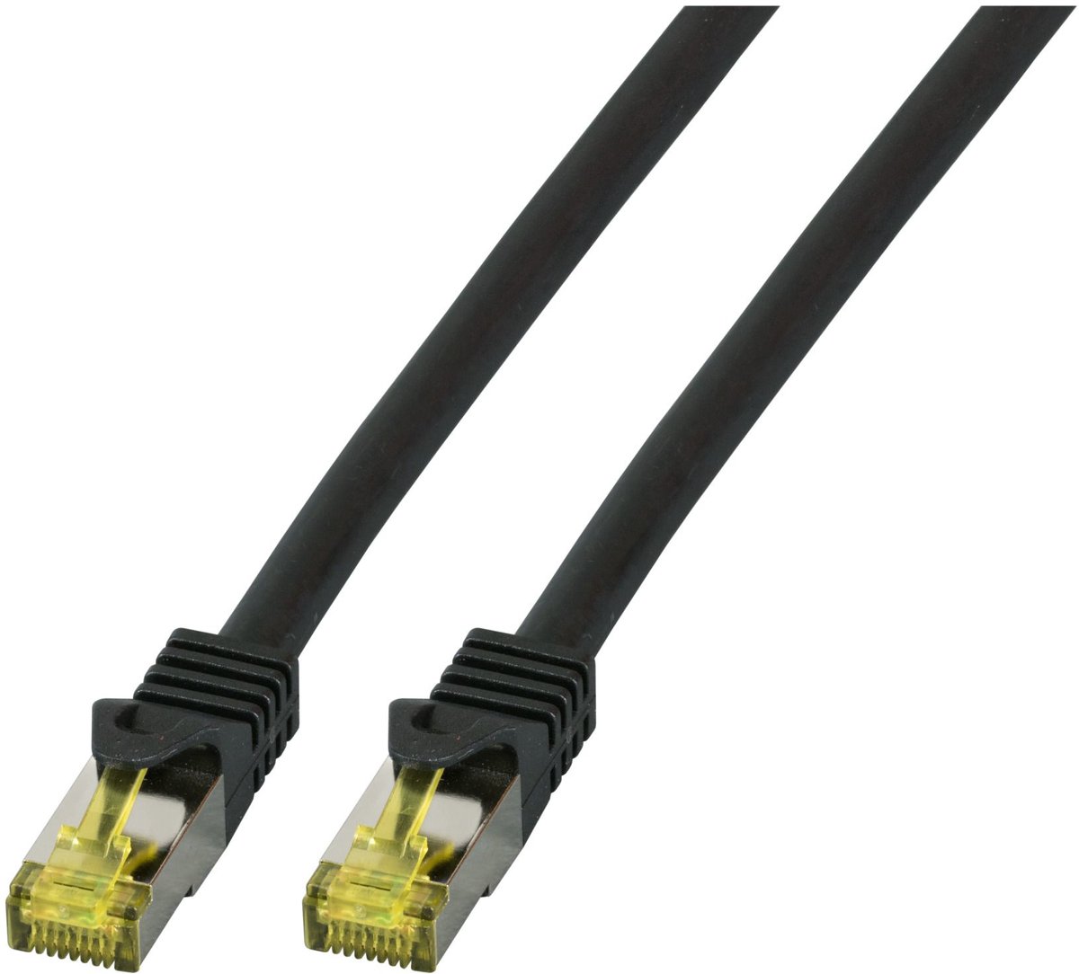 EFB Elektronik MK7001.1,5B RJ45 Netwerkkabel, patchkabel CAT 6a (losse kabel CAT 7) S/FTP 1.50 m Zwart Vlambestendig, Halogeenvrij, Snagless, Vergulde