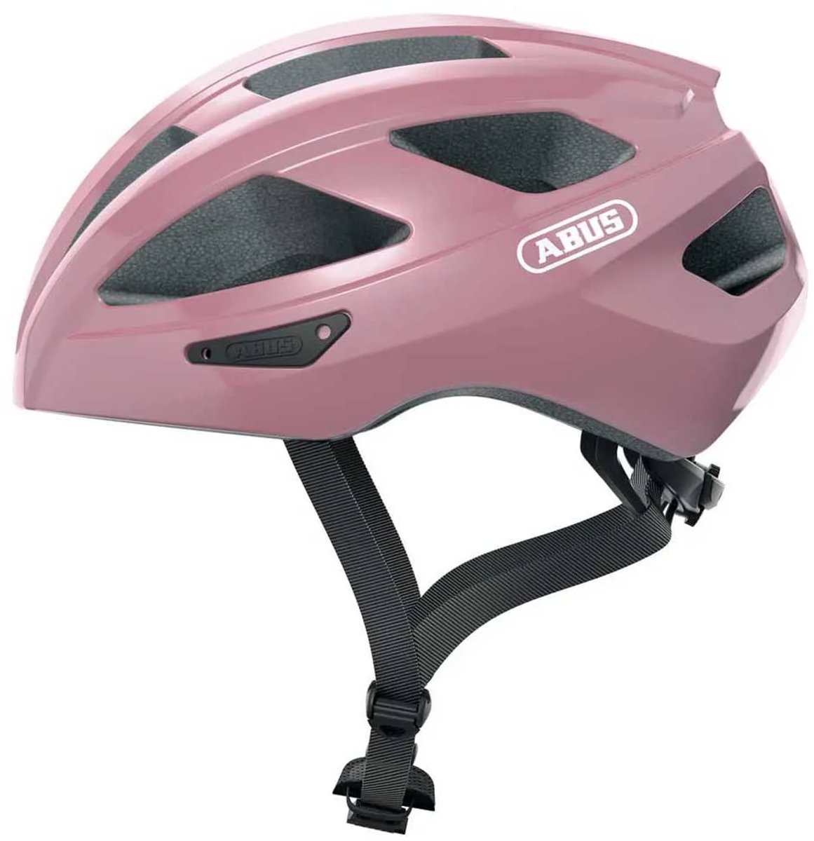 Bol.com Fietshelm ABUS MACATOR shiny rose M - 52-58 cm - pink - Geschikt voor gebruik op elektrische fietsen - stadsfietsen - 300 g aanbieding