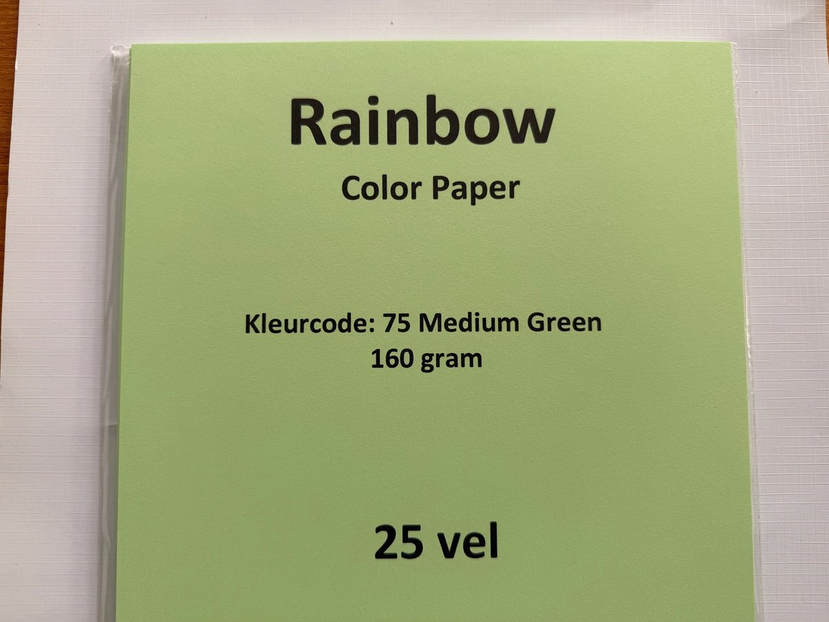 Rainbow kl-75 medium groen 25 vel 160 gram papier