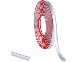 Flexibele PVC Kwadrant Trim voor Werkblad en Plafond - Zilver - Zelfklevend - Plastic Muur Hoek Randstrip - Ideaal voor Vloer Afwerking - 2,5 Meter lang - 12 mm*6 mm