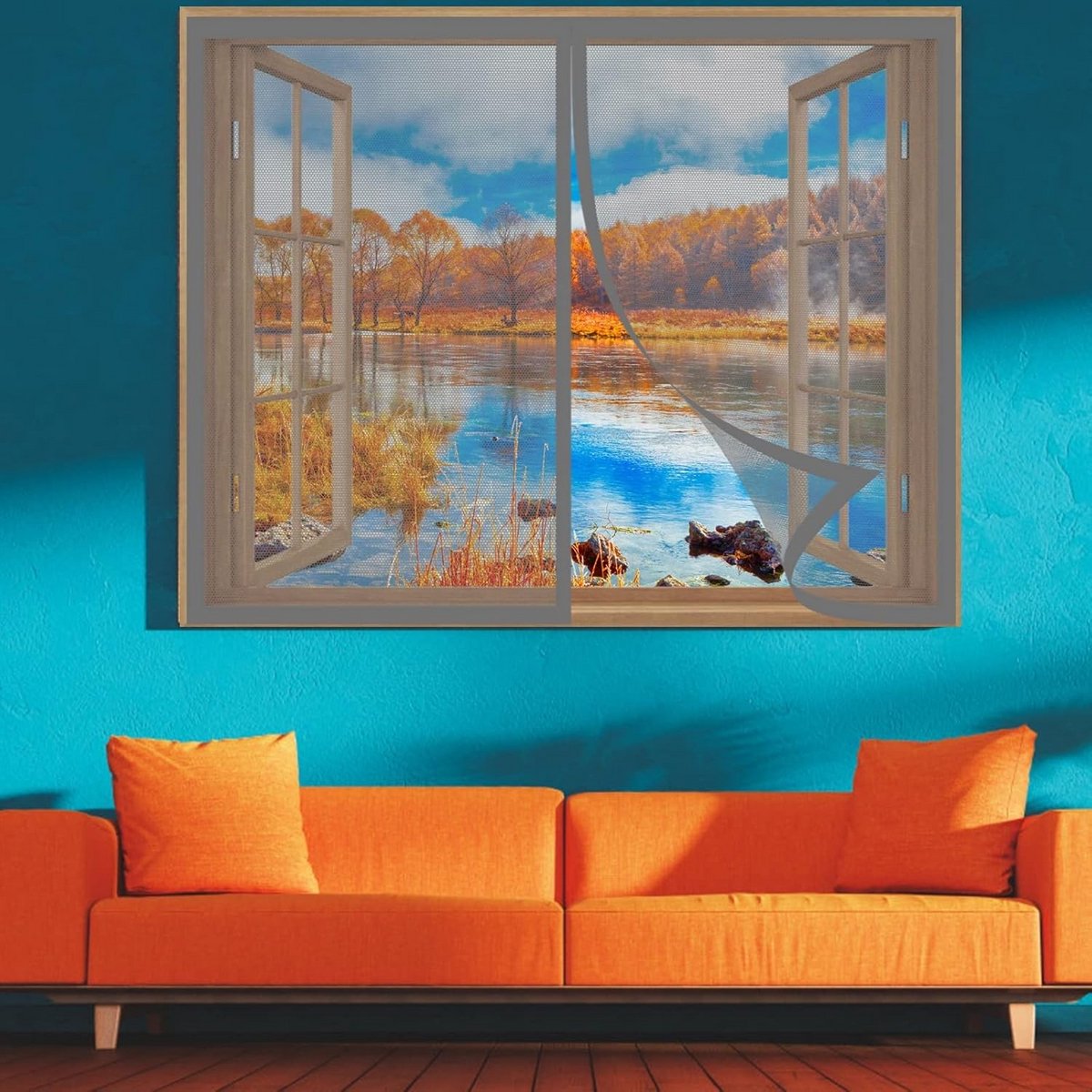 Magnetisch Hor voor Deur 110x140 cm - Insectenhor Zonder Boren