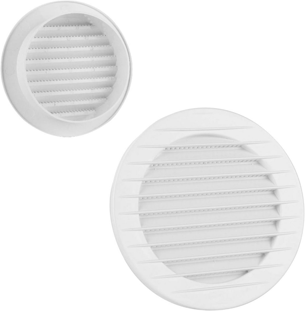 Ronde Ventilatie Rooster met Insectenbescherming Wit Ø 100 mm