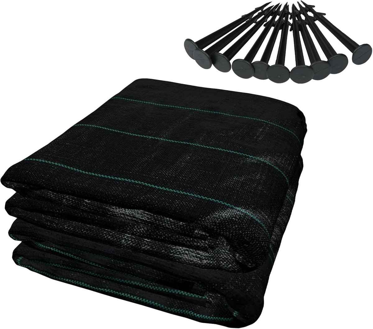 Aufun Onkruidwerend Doek - 1 X 50 Meter - 100 Gram Per Vierkante Meter - Scheurvast Non-Woven Doek - Geschikt Voor Verhoogde Bloembedden