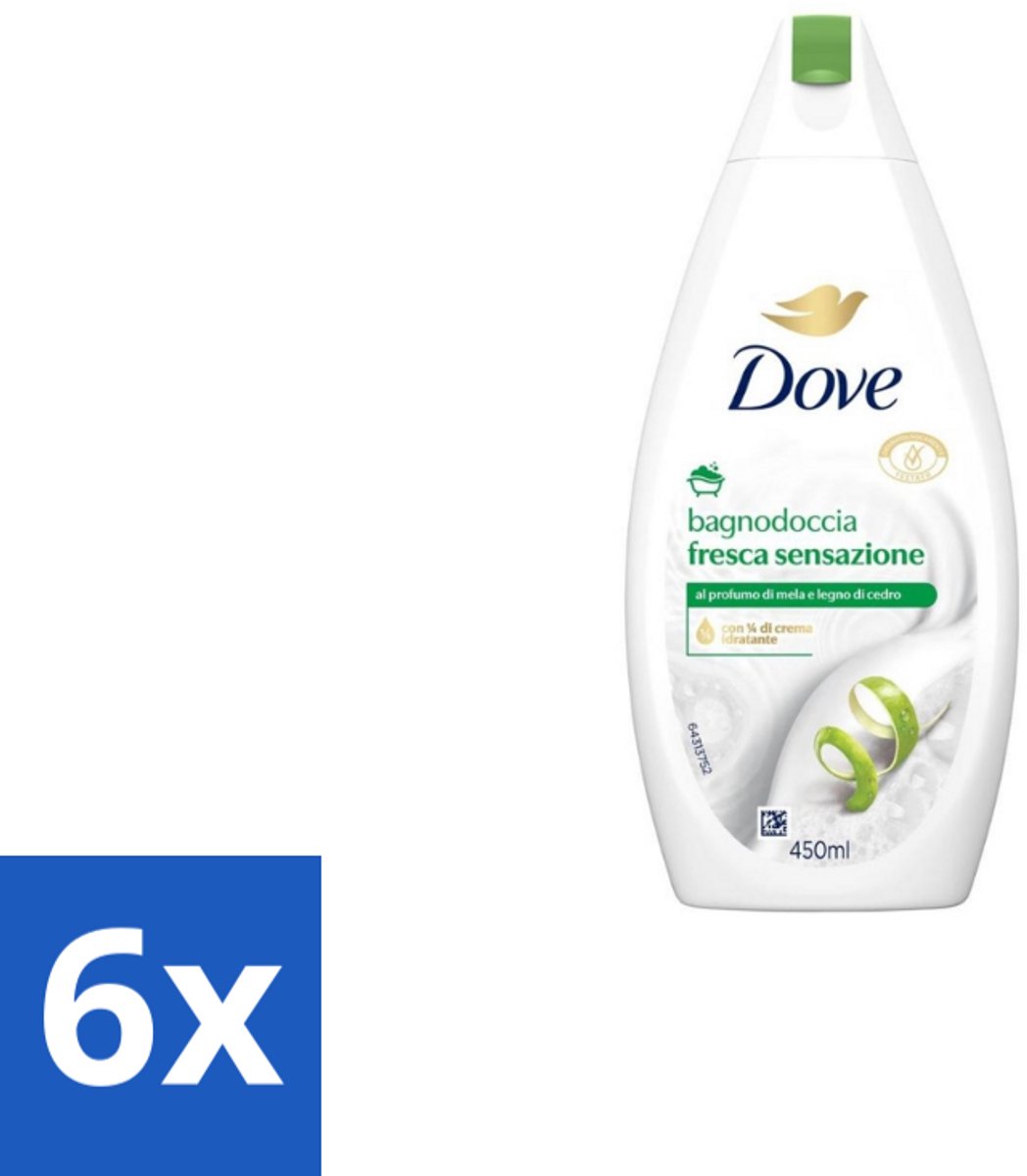 Dove – Douchegel – Fresh Sensation – 450 ml - Voordeelverpakking - 6 stuks