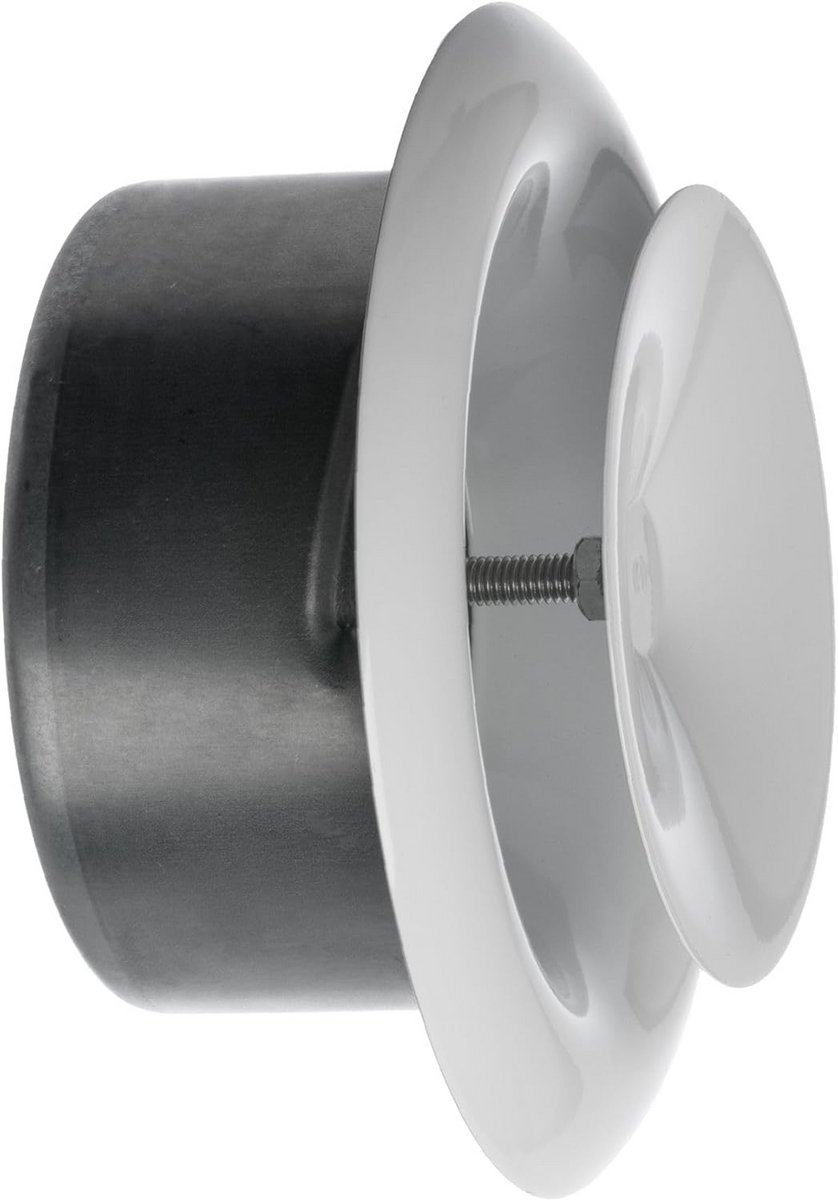 Ronde Metalen Ventilatieopening Wit 10,2 cm - Verstelbaar Luchtrooster voor Plafond en Muur