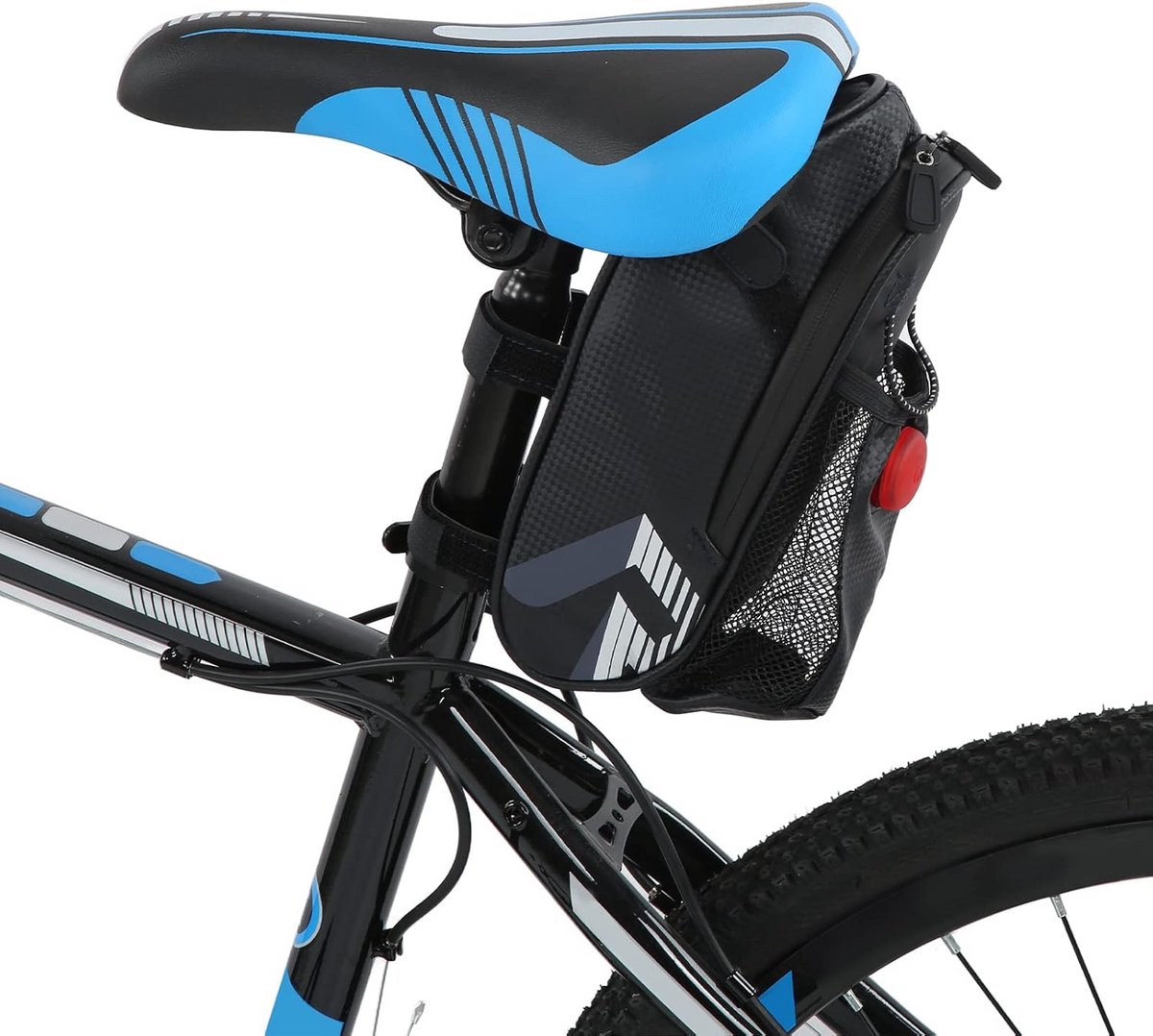 Waterdichte Fietszadel Tas met Grote Capaciteit en Geïntegreerd Achterlicht