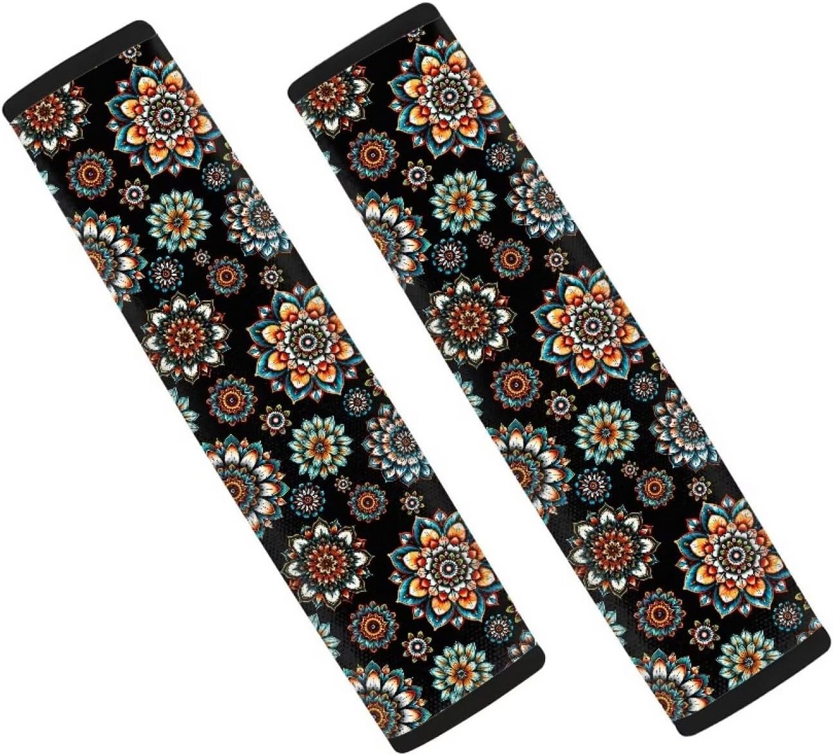 Set van 2 Universele Autogordelpads met Boho Mandala Bloemenprint voor Auto en Vrachtwagen