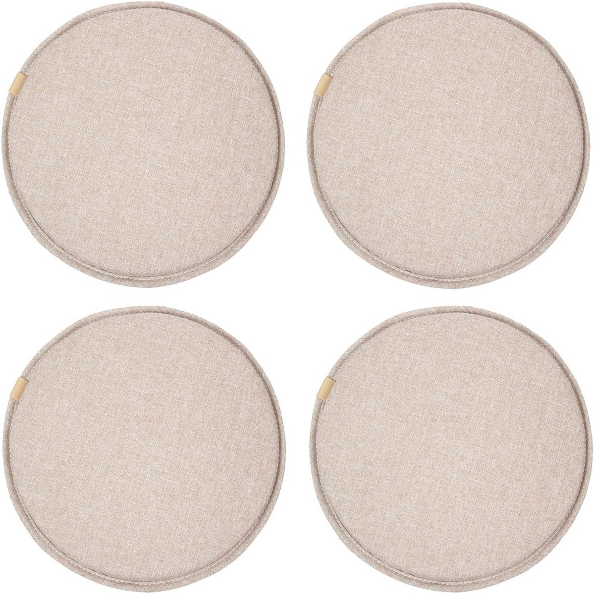 Set van Ronde Stoelkussens voor Binnen en Buiten, Comfortabel Zitkussen voor Keuken en Tuin
