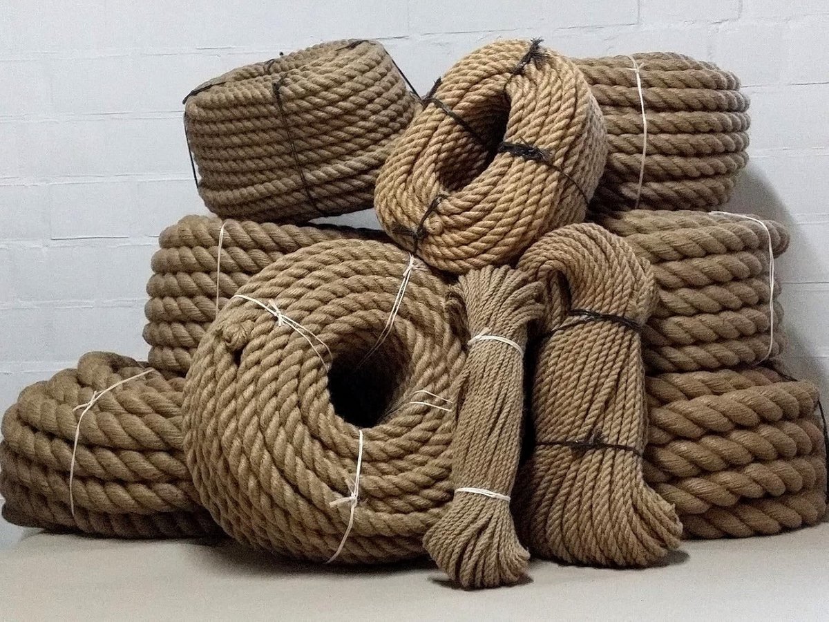 Extra Dik Jute Touw 30mm x 50 Meter - Natuurlijk Hennep Touw voor Klussen en Decoratie
