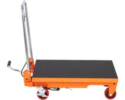 VEVOR hydraulische schaarheftafel 150 kg draagvermogen heftafelwagen 220-720 mm hefbereik heftafel werkplaats 700 x 450 mm platform schaarhefwagen enkele schaar voor fabrieken magazijnen supermarkten