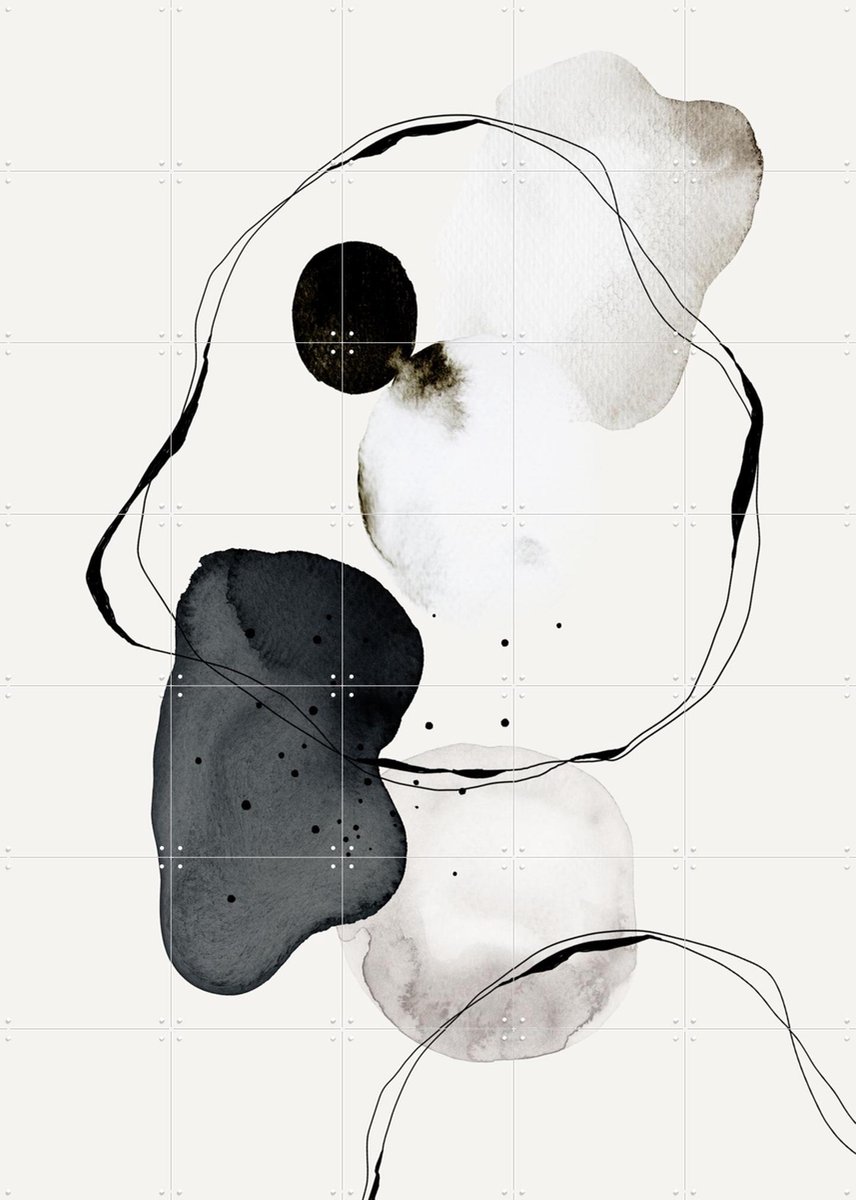 IXXI Abstract World No.1, The Miuus Studio & Various - 100 x 140 cm - Gratis ophangtool - Grote wanddecoratie en posters - Aquarel, Klassiek
