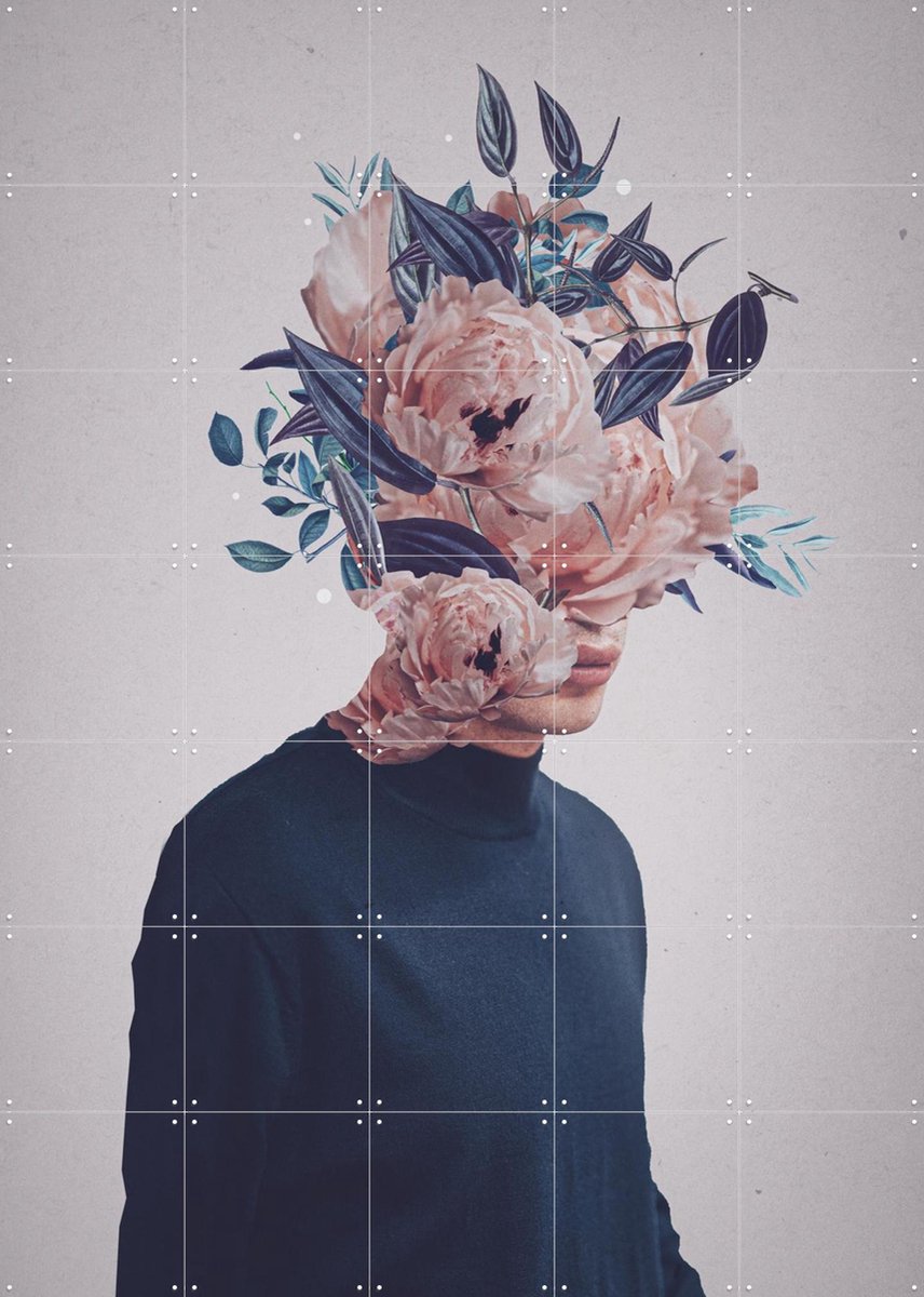 IXXI Waited for a Hundred Winters to Meet You, Frank Moth - 100 x 140 cm - Gratis ophangtool - Grote wanddecoratie en posters - Surrealisme, Digitale