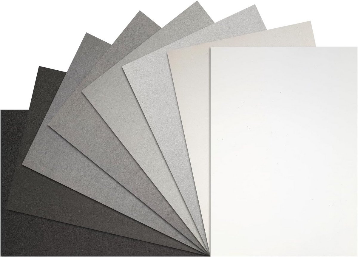 8 Vellen Xps Schuimplaat 2mm Zwart Wit DIN A4 Knutselmateriaal