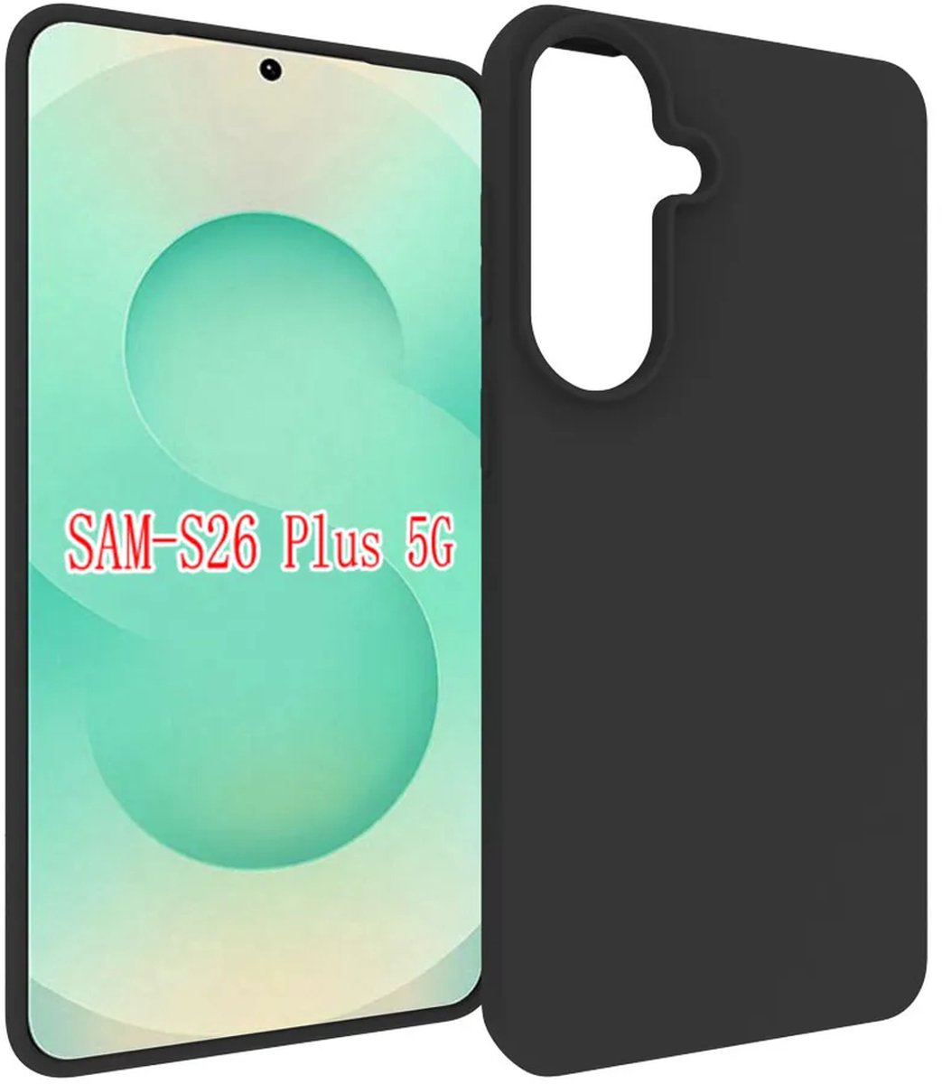 MobyDefend Hoesje - Geschikt voor Samsung Galaxy S26 Plus (S26+) - TPU Backcover - Mat Zwart