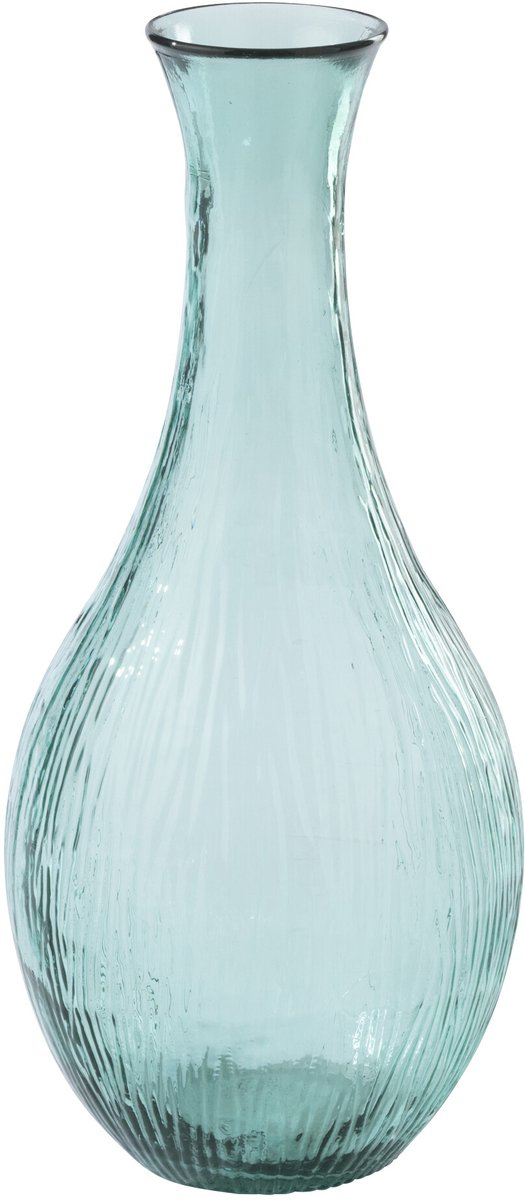 J-Line vloervaas - glas - azuurblauw
