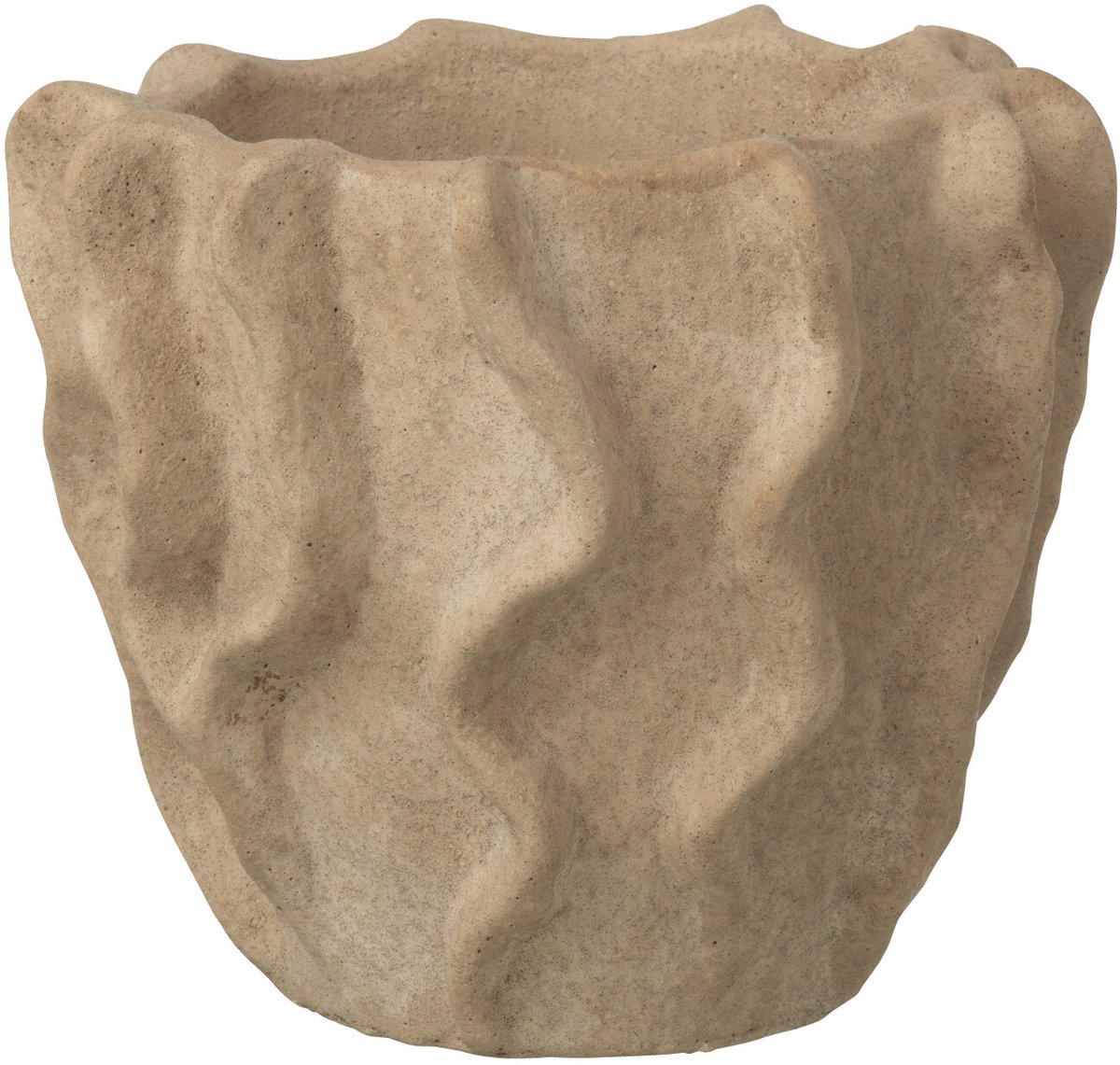 J-Line bloempot Rond Golf - cement - beige - medium