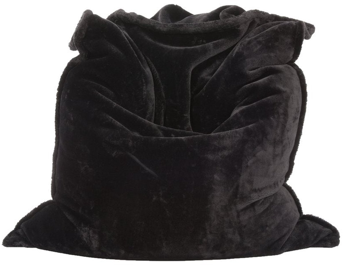 Sit On It Zitzak - Zwart - Imitatiebont - Modern en Elegant - Ruimtebesparend - Hoogwaardig Comfort