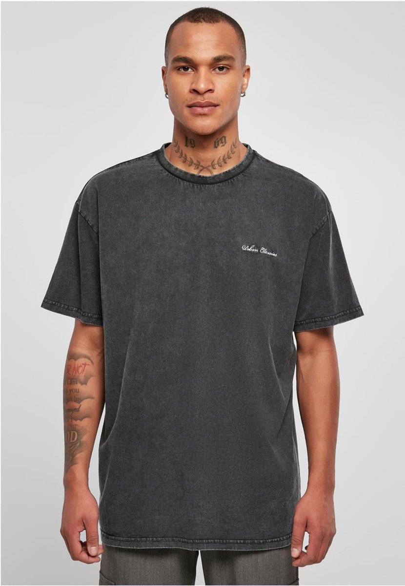 Urban Classics Oversized Small Embroidery Heren Tshirt M Zwart