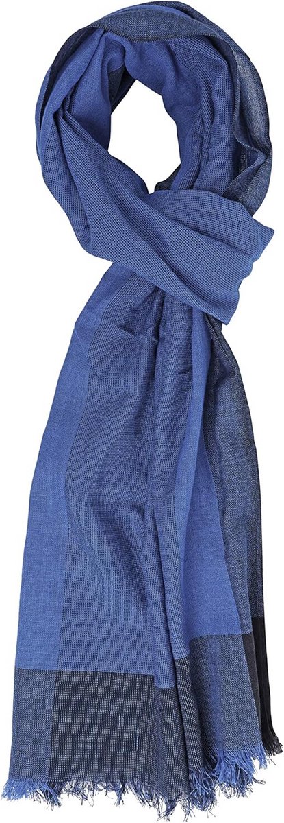Lange Katoenen Sjaal Effen Blauw Heren Dames Uniseks 110 cm