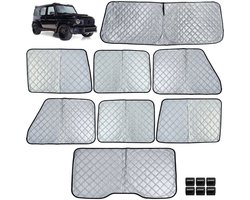 Premium 8-delig Zonnescherm Set Voor Mercedes G-Klasse W463 2018-2024 | G350 G400 G500 | Voor-, Achter- & Zijruiten | Hittebescherming & Privacy