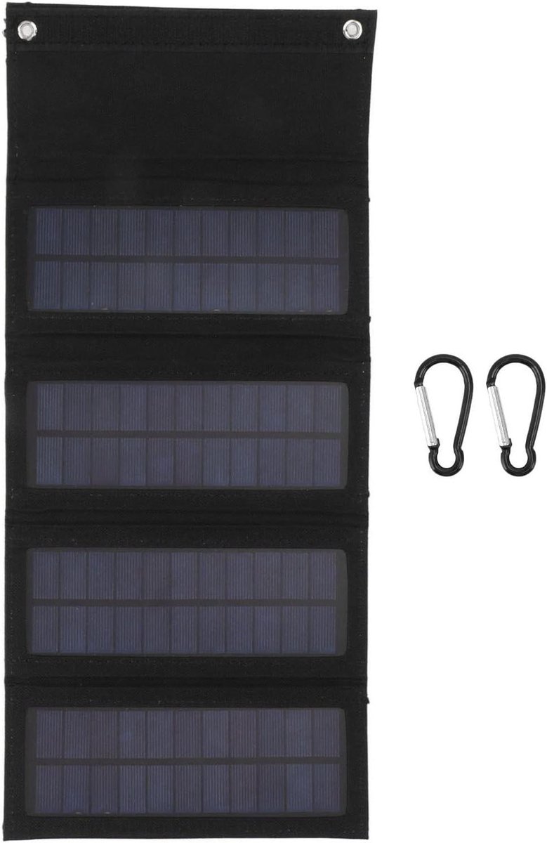 Opvouwbare zonne oplader met 4 panelen - 40W draagbare Power Bank voor smartphones en tablets - Ideaal voor kamperen en wandelen - Snelle zonne energie bron. – foto 3