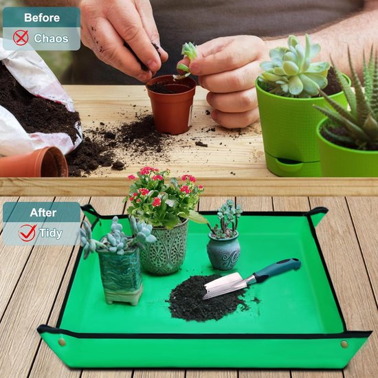 Tuiniergereedschapset, 7-delige tuingereedschapset, roestbestendige tuinset met duurzame opbergtas, ideaal tuincadeau voor vrouwen en mannen — afbeelding 4