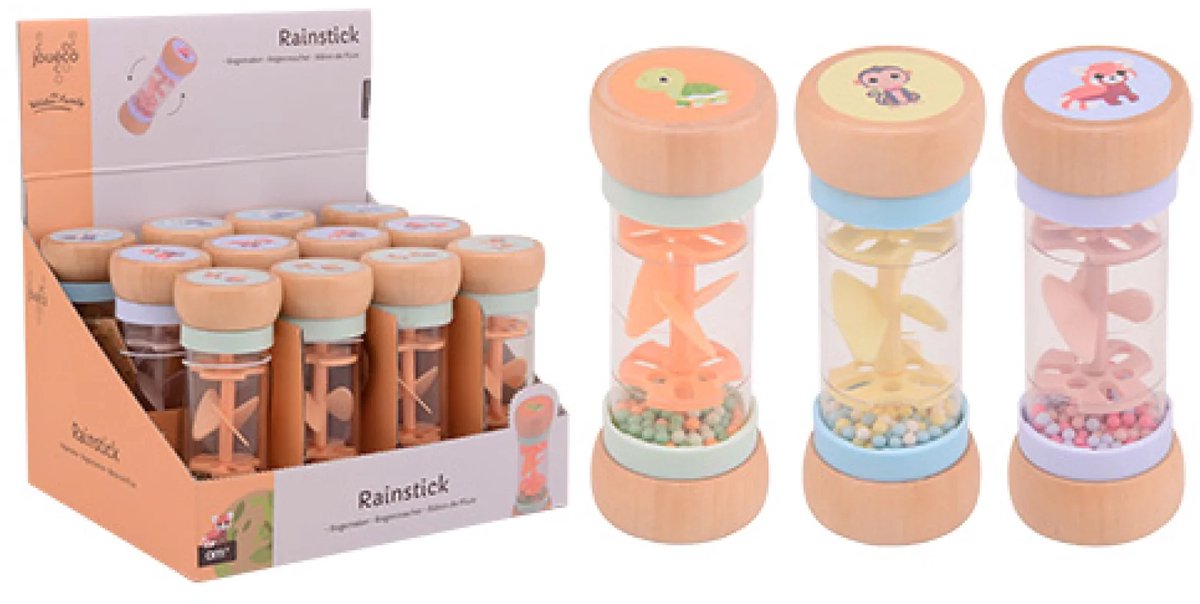 Jouéco® - Zintuig regen stick in display, 3 assortie