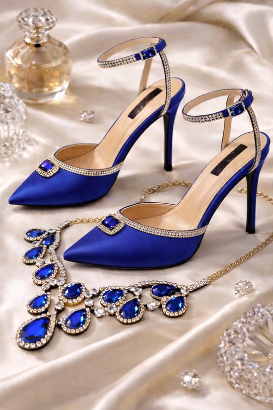 Zerba - Dames Pumps - Maat 41 - Blauw - Perella