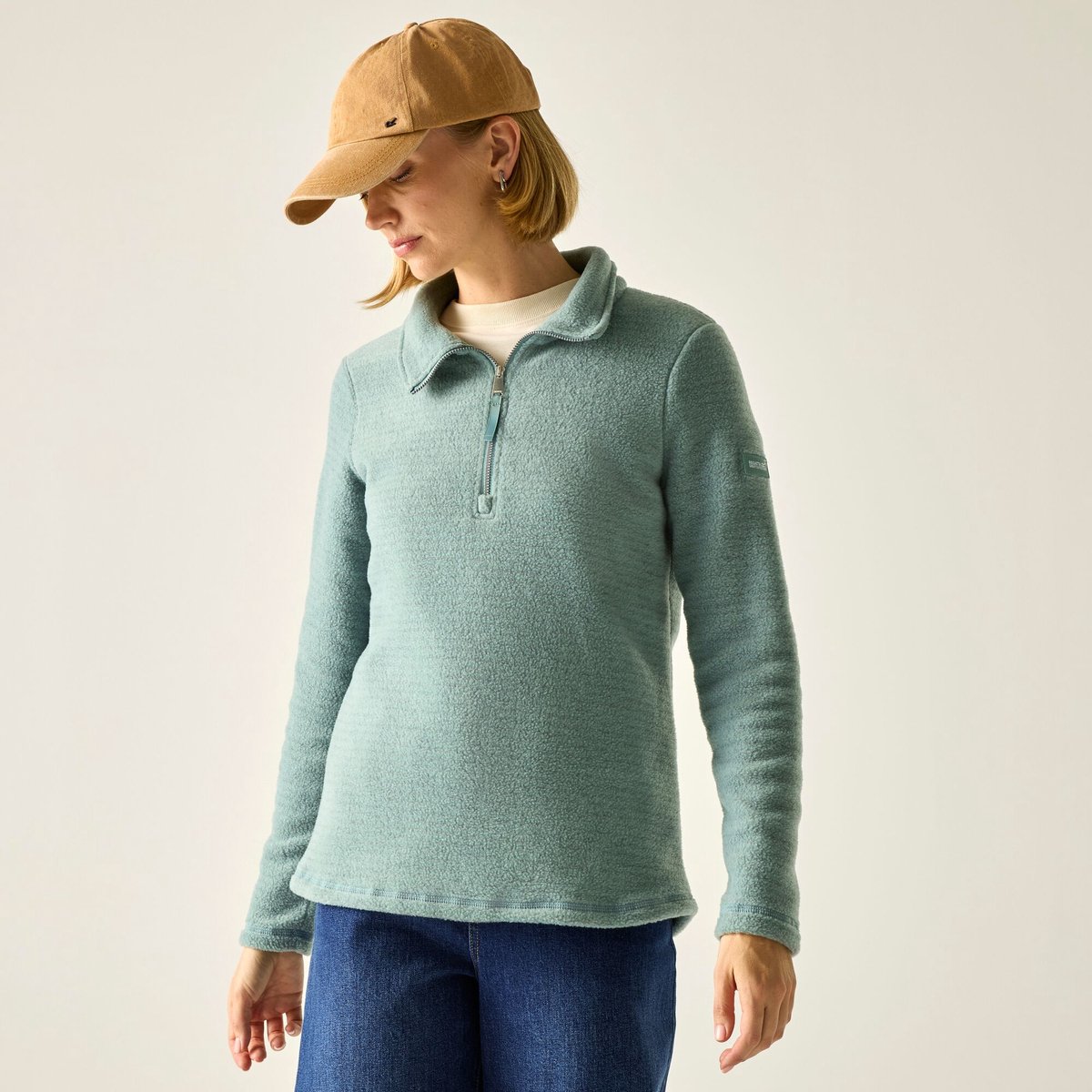 Dames Solenne II Half Zip Fleece Groen