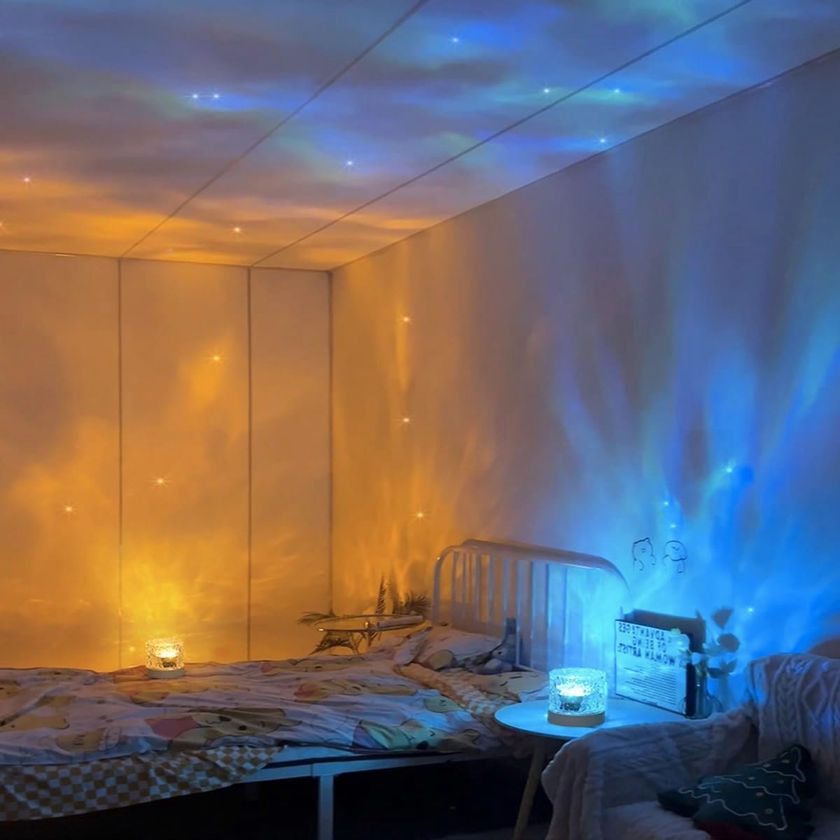 Projector Lamp - Ocean Wave Lichtprojector - 16 Kleuren Water Rimpel Ambient Nachtlamp met Afstandsbediening - Aurora Projector voor Slaapkamer en Kinderkamer - 1 stuk – foto 4